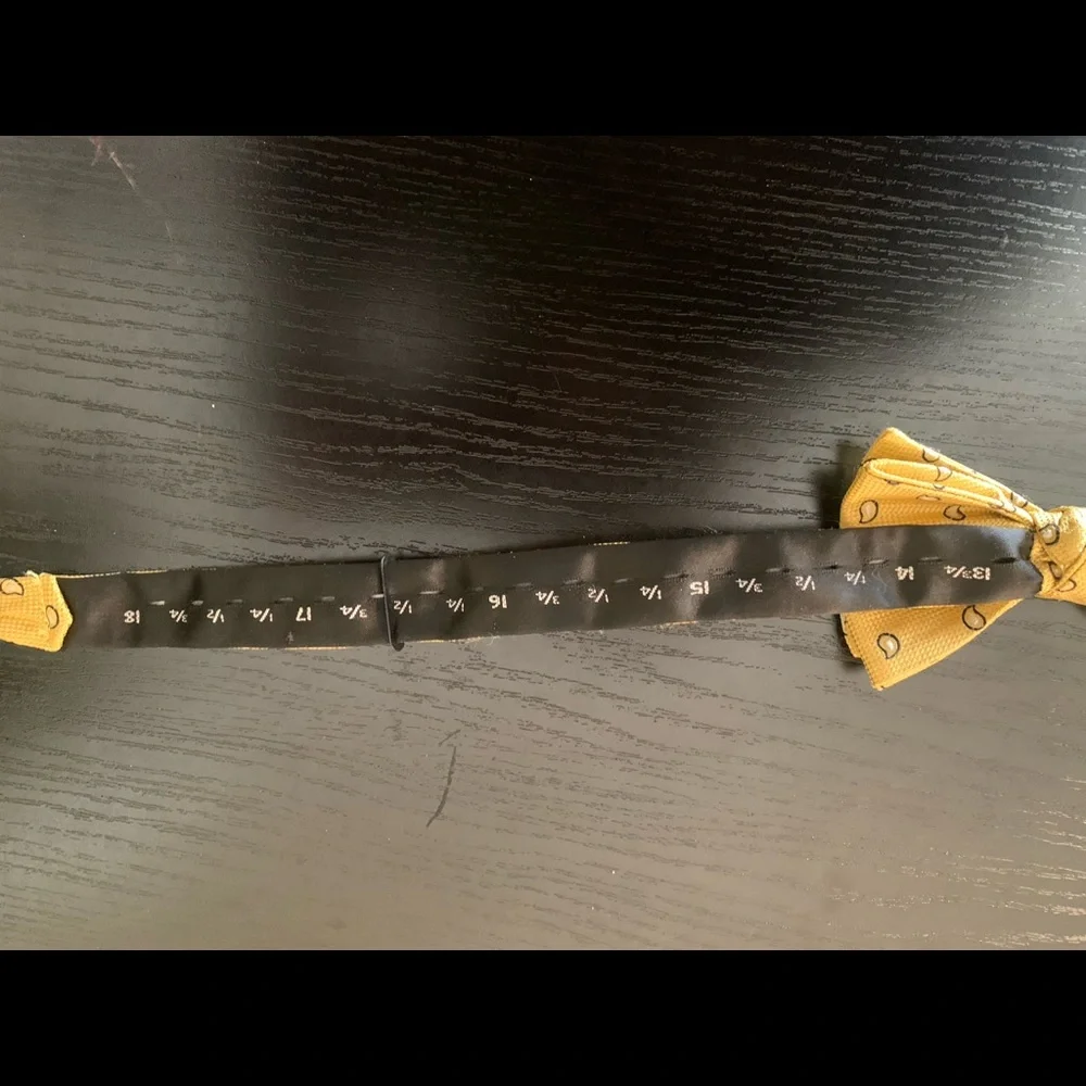 COPY - TOMMY HILFIGER (Yellow, gray and blue) BOW TIE - Picture 4 of 10